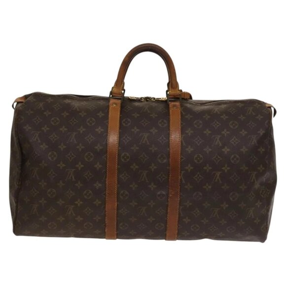 LOUIS VUITTON Monogram Keepall 55 Boston Bag M41424 LV Auth 136505 - Picture 2 of 16
